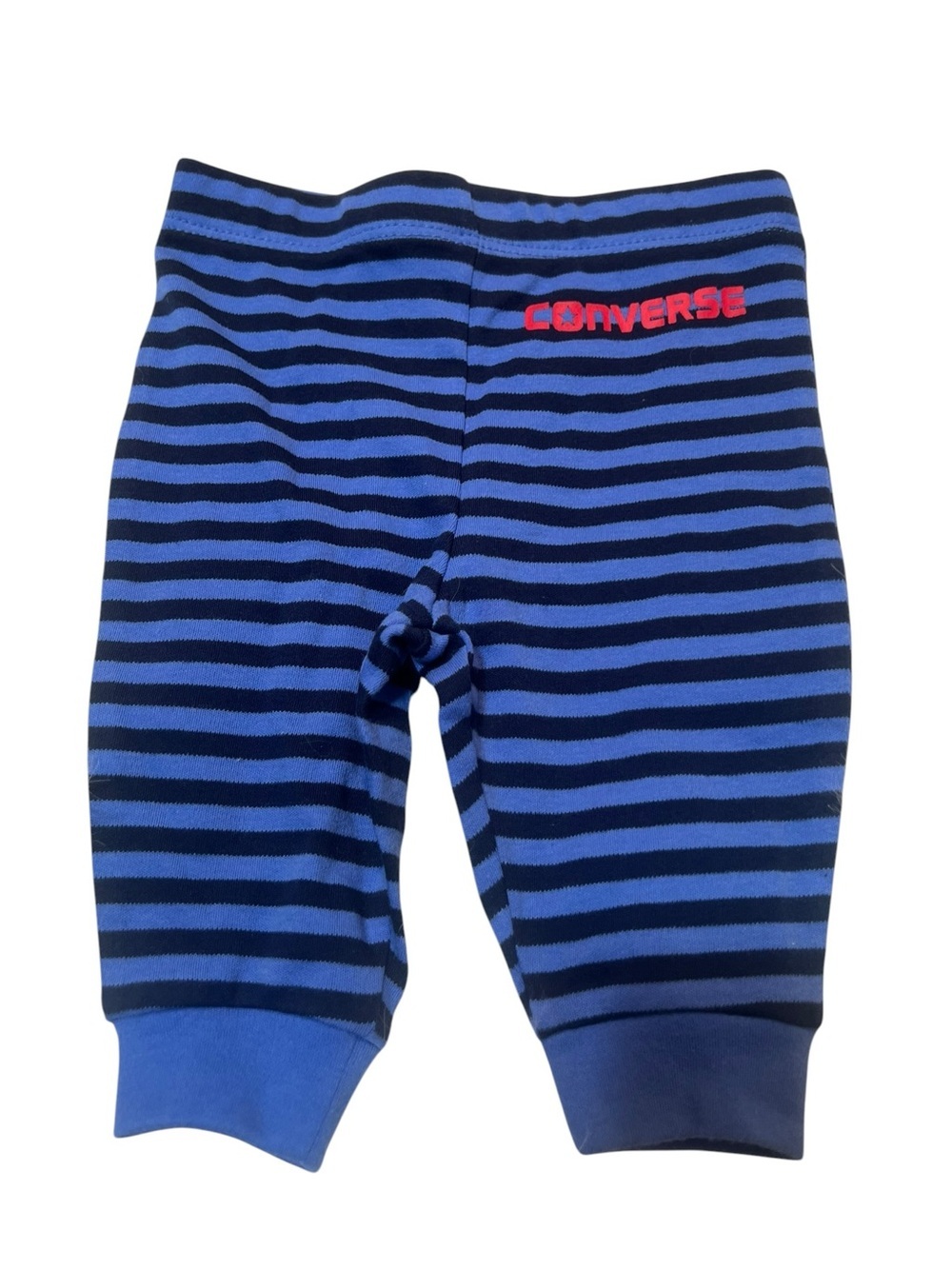 Converse Baby Size 0-6 Months Pants Blue Dark Blue Stripes Red Converse Graphic